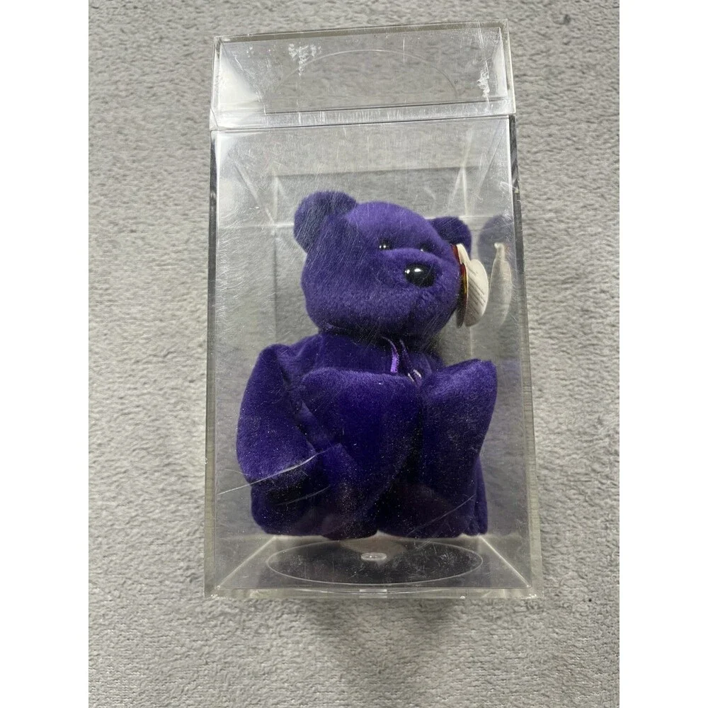 TY Beanie Baby Princess Bear Diana Rare With Case Tags Vintage
